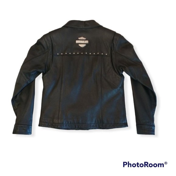 Women's Medium M Harley-Davidson Leather Jacket 97014-03VW Studded - Picture 3 of 8